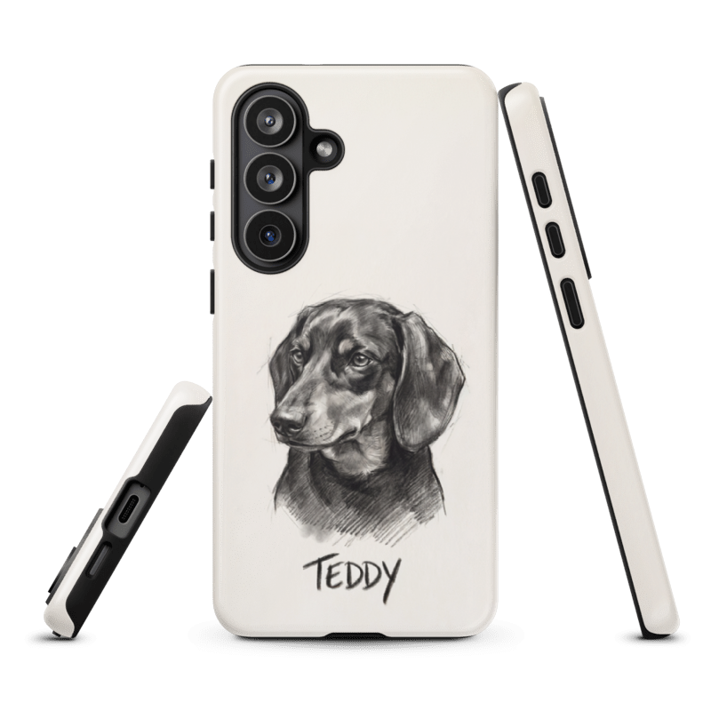 Charcoal Sketch Pet Portrait Case for Samsung Galaxy S26 Plus