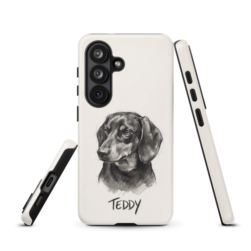 Charcoal Sketch Pet Portrait Case for Samsung Galaxy S26