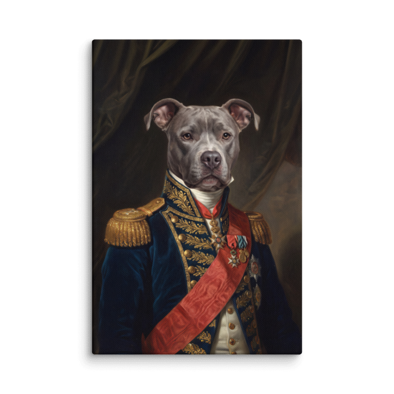 Baroque General Pet Portrait Canvas Print 12x18