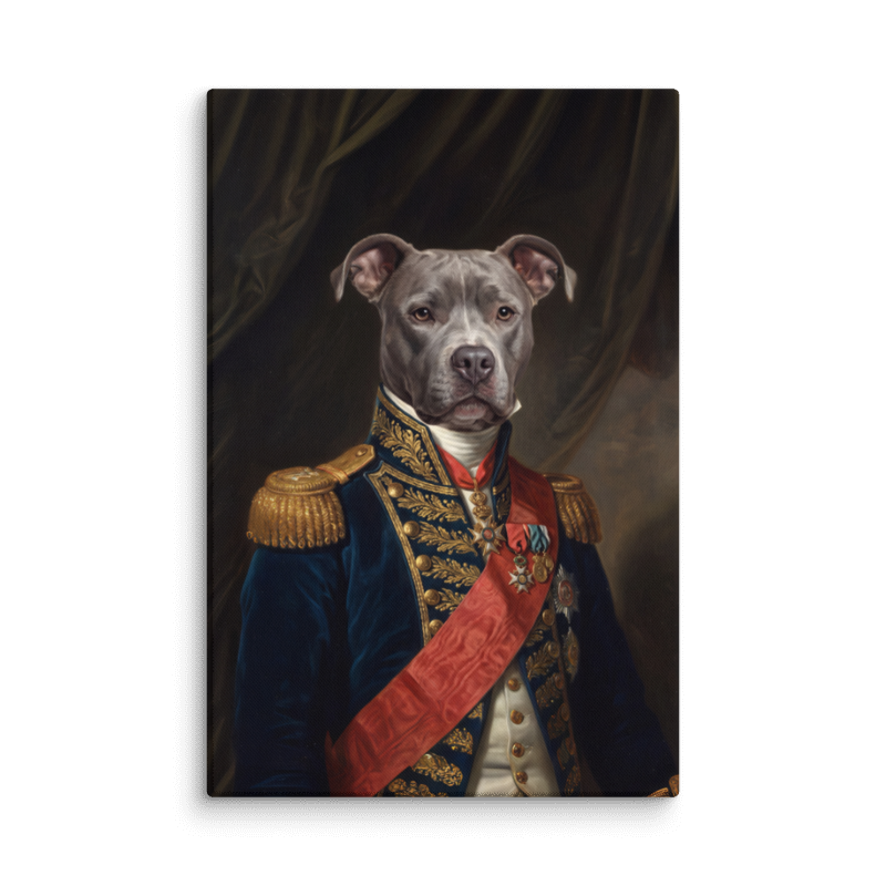 Baroque General Pet Portrait Canvas Print 20x30