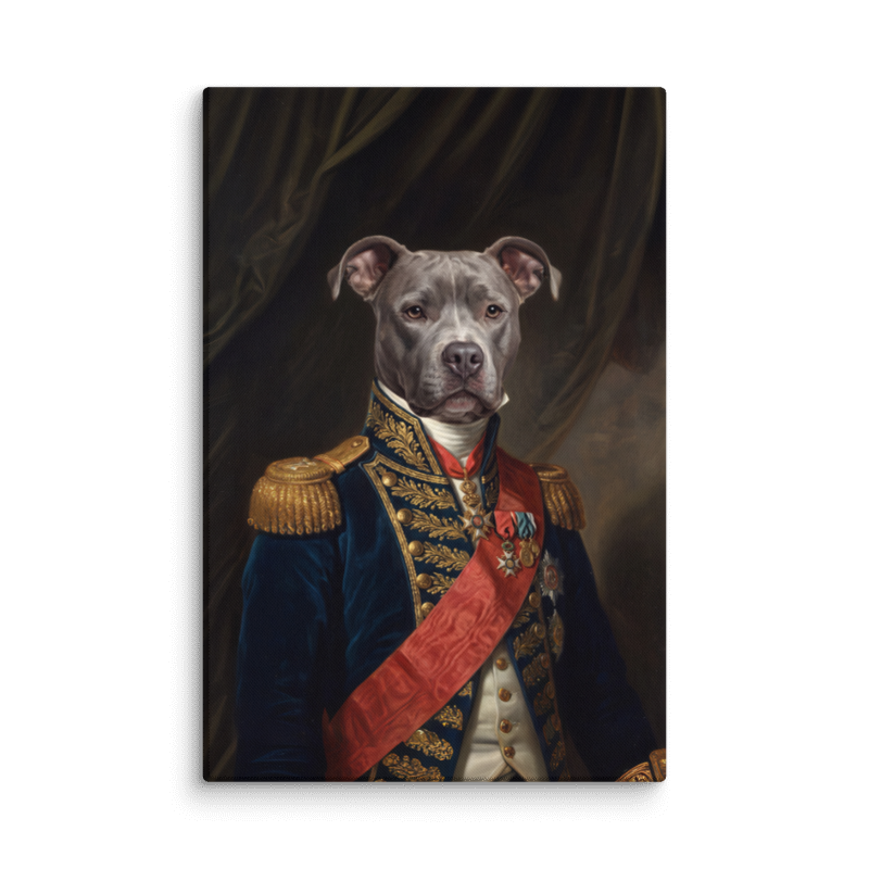 Baroque General Pet Portrait Canvas Print 32x48