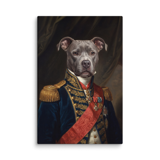 Baroque General Pet Portrait Canvas Print 8x12