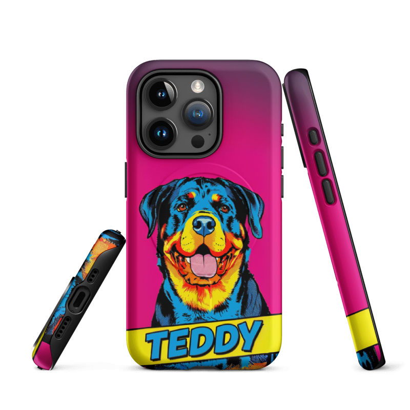 Pop Art Pet Portrait Case for iPhone 15 Pro
