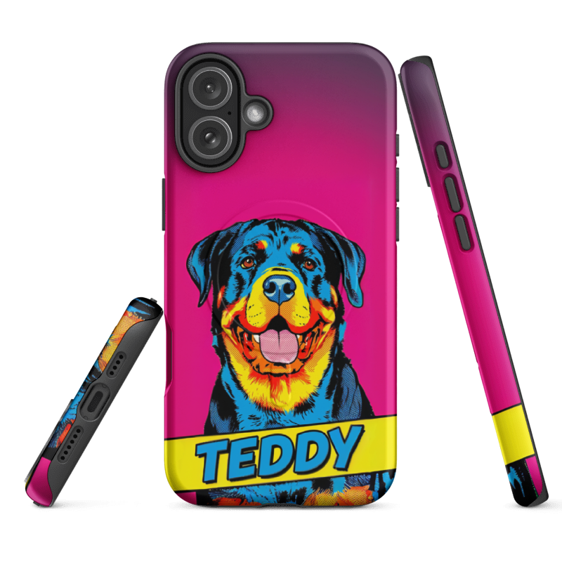 Pop Art Pet Portrait Case for iPhone 16 Plus
