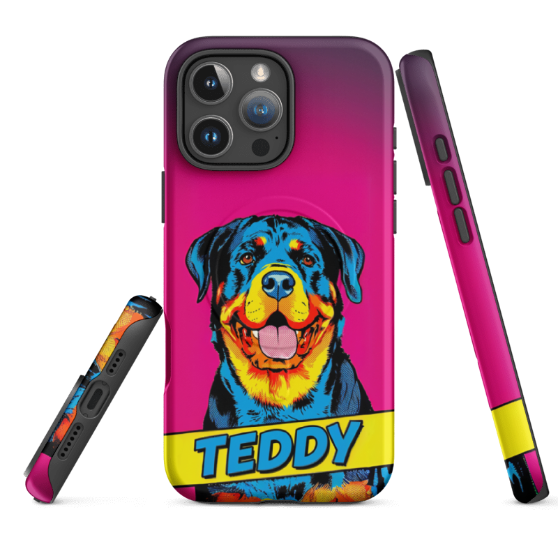Pop Art Pet Portrait Case for iPhone 16 Pro Max