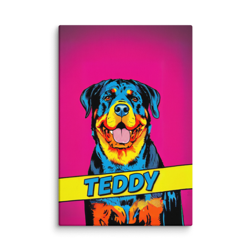 Pop Art Pet Portrait Canvas Print 20x30