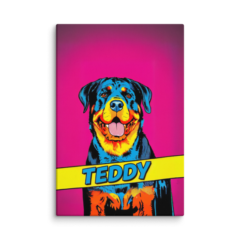 Pop Art Pet Portrait Canvas Print 40x60