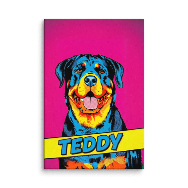 Pop Art Pet Portrait Canvas Print 8x12