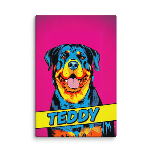Pop Art Pet Portrait Canvas Print 8x12