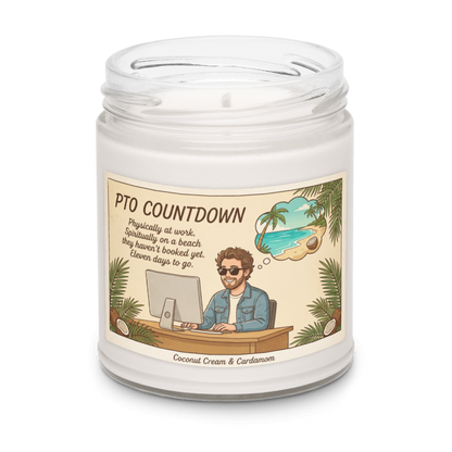 PTO Countdown Scented Soy Candle