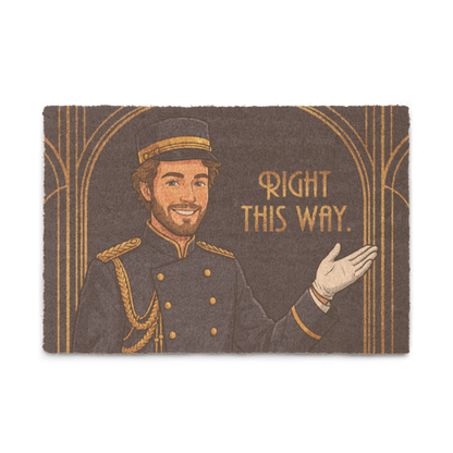Right This Way Doormat