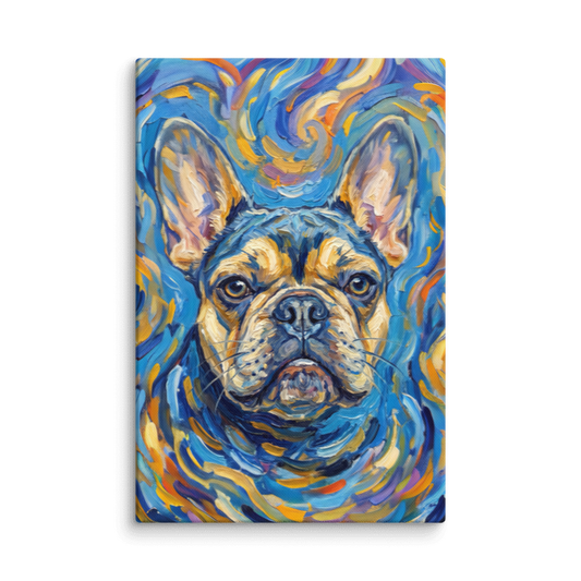Starry Night Pet Portrait Canvas Print 8x12