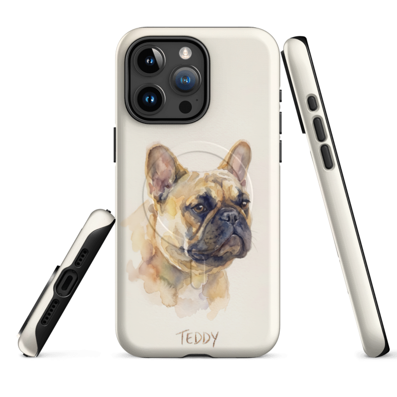 Watercolor Pet Portrait Case for iPhone 15 Pro Max